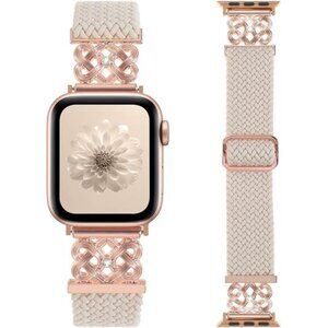 NEW Stretchy Rose Gold Buckle Fashion Apple Watch Band